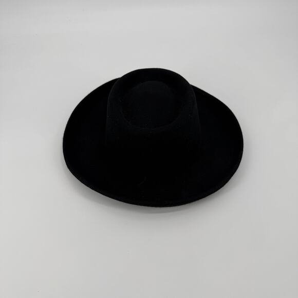 Gigi Pip Fedora Women\'s Black Felt Hat Rancher Australian Wool Size 59 M/L main image 6